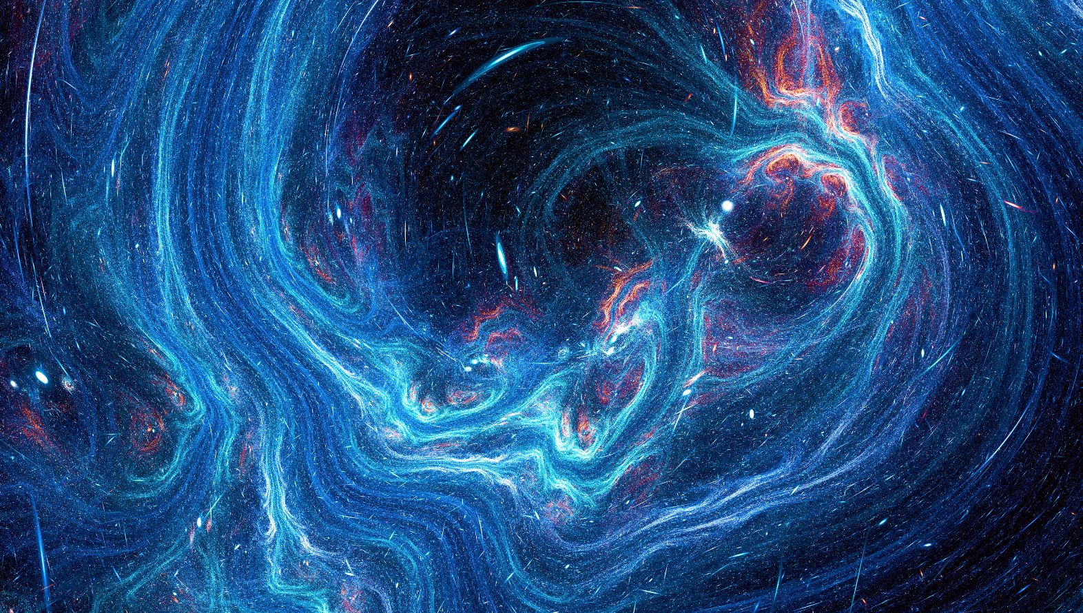 Conceptual artwork representing digital human and machine interaction